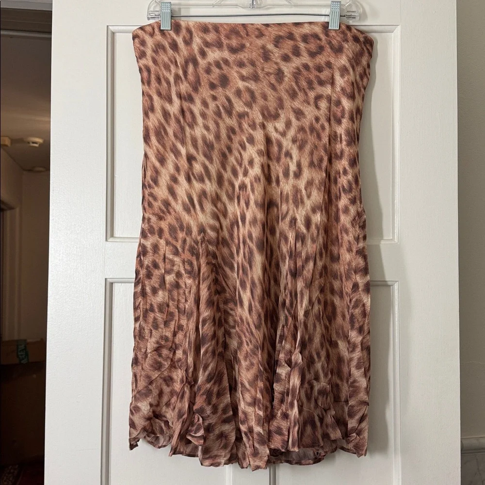 J.Crew Gwyneth flounce-hem skirt in leopard print CM779